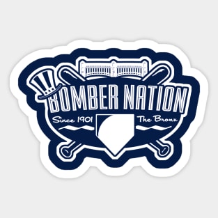 Bronx Bombers Nation Outline Sticker